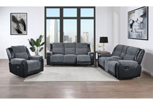Load image into Gallery viewer, U5914 - Reclining Sofa / Console Reclining Loveseat - Gray / Black
