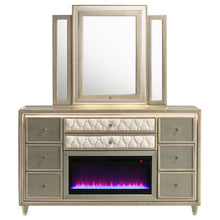 Load image into Gallery viewer, Lorient LED Dresser with LED Mirror and Flame Visualizer
