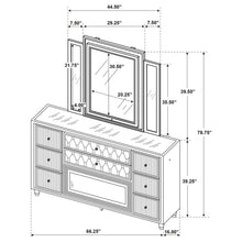 Load image into Gallery viewer, Lorient LED Dresser with LED Mirror and Flame Visualizer
