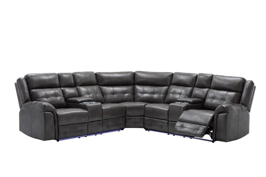 U32 - 3 Piece Power Reclining Sectional - Gray
