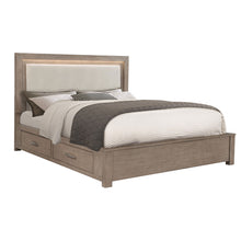Load image into Gallery viewer, Kenora Panel Platform Storage Bed with LED Lighting
