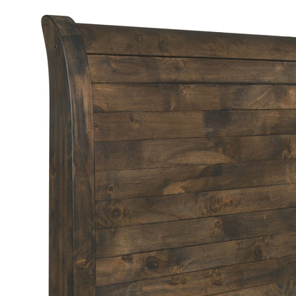 Blue Ridge - 5/0 Queen Bench Footboard & Slats - Rustic Gray