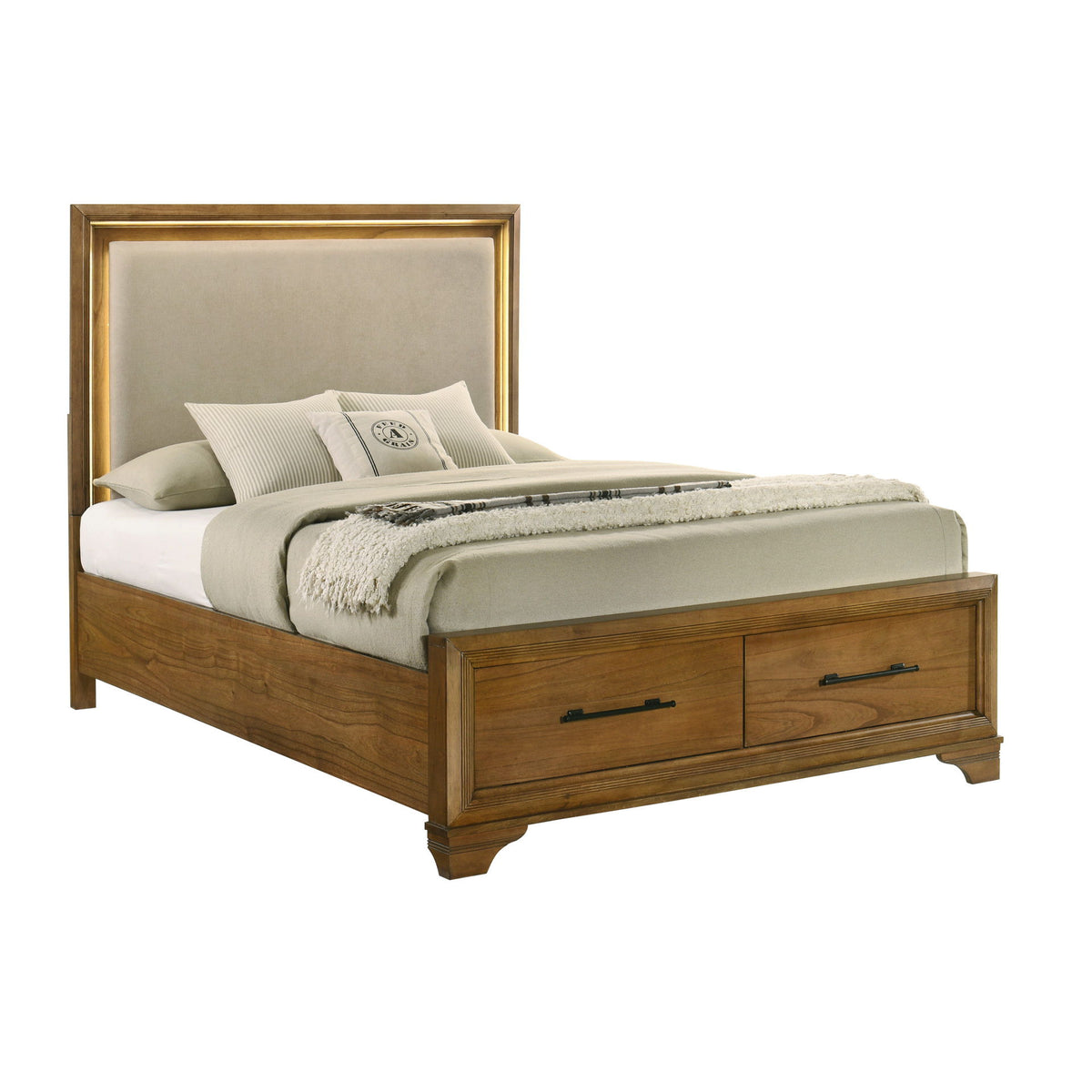 Talcott - Queen Storage Footboard Drawer Kit - Honey