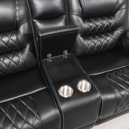 U140 - Motion Loveseat - Black