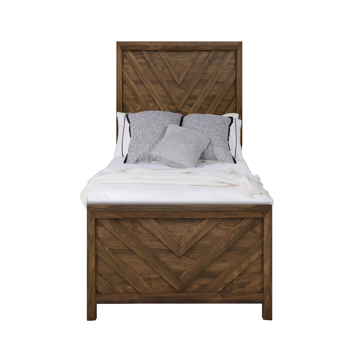 Biscayne - 3/3 Twin Headboard, Footboard, & Slats - Sable