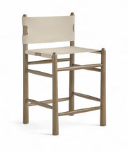 Load image into Gallery viewer, Santos - Upholstered Counter Stool With Stained Brown Base
