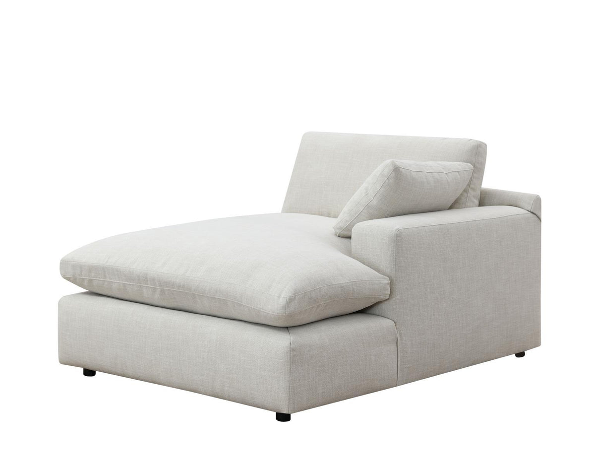 U246 - Linen Right Chaise - White