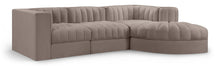 Load image into Gallery viewer, Rummi - Velvet Performance Fabric Upholstered 4 Piece Modular Sectional, With Reverse Corner Chair
