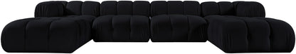 Orin - Velvet 6 Piece Modular Double Chaise Sectional
