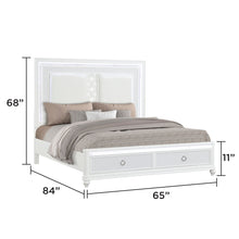 Load image into Gallery viewer, Abigale - Bed &amp; LED Lighting And 2 Drawer Storage Footboard
