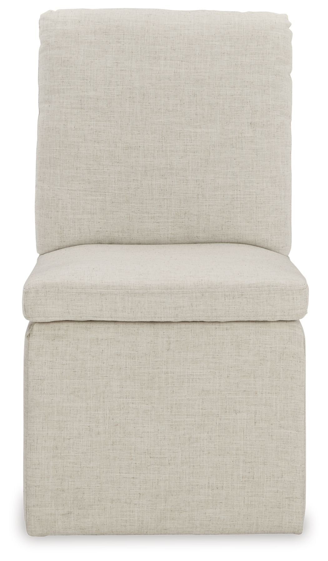 Krystanza - 9 Pc. - Dining Room Table, 8 Oatmeal Side Chairs - Weathered Gray