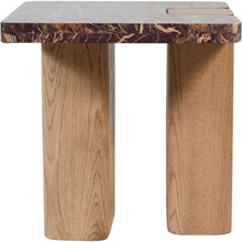 Load image into Gallery viewer, Ravenna - Marble/Stone End Table - Burgundy
