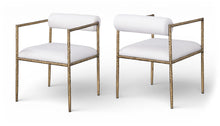 Load image into Gallery viewer, Axis - Linen Textured Cream Fabric Upholstered Dining Chair (Set of 2)
