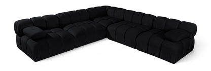 Orin - Velvet Fabric 5 Piece Modular Sectional