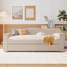 Load image into Gallery viewer, Upholstered Daybed With Storage Armrests, Trundle And Latest Integrated tooth Audio System
