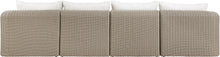 Load image into Gallery viewer, Seacrest - Olefin Water Resistant Fabric And Wicker 4 Piece Outdoor Patio Modular Sofa
