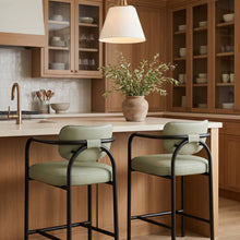 Load image into Gallery viewer, Serava - Vegan Leather Upholstered Bar Stool
