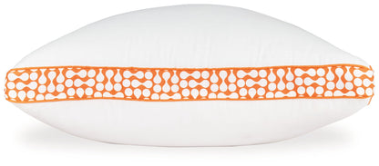 Zephyr 2.0 - 3-in-1 Pillow (Set of 6) - White / Orange