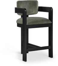 Load image into Gallery viewer, Sacha - Velvet Stool With Black Base
