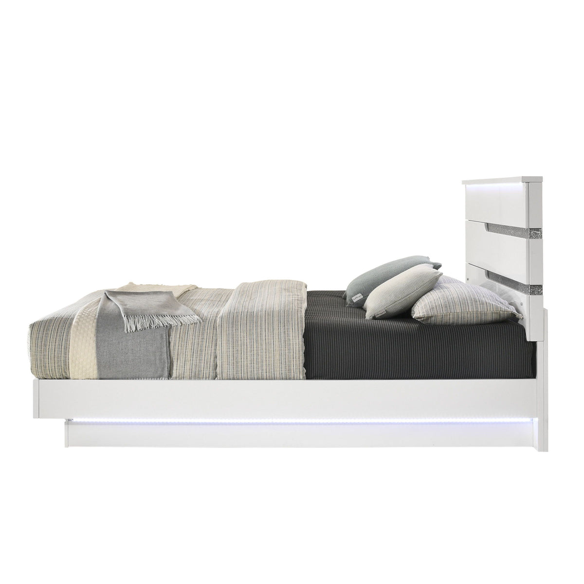 Paradox - 5/0 Queen Panel Rails & Slats - White