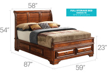 Load image into Gallery viewer, Dovetailed Drawers Storage Bed
