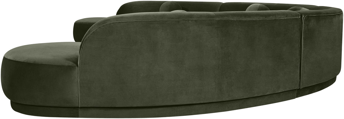 Avra - 189" Velvet Performance Fabric Upholstered Sectional