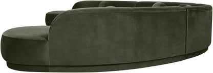 Avra - 189" Velvet Performance Fabric Upholstered Sectional