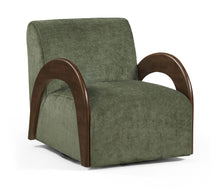 Load image into Gallery viewer, Neria - Chenille Fabric Upholstered Swivel Accent Chair - Painted Brown Base
