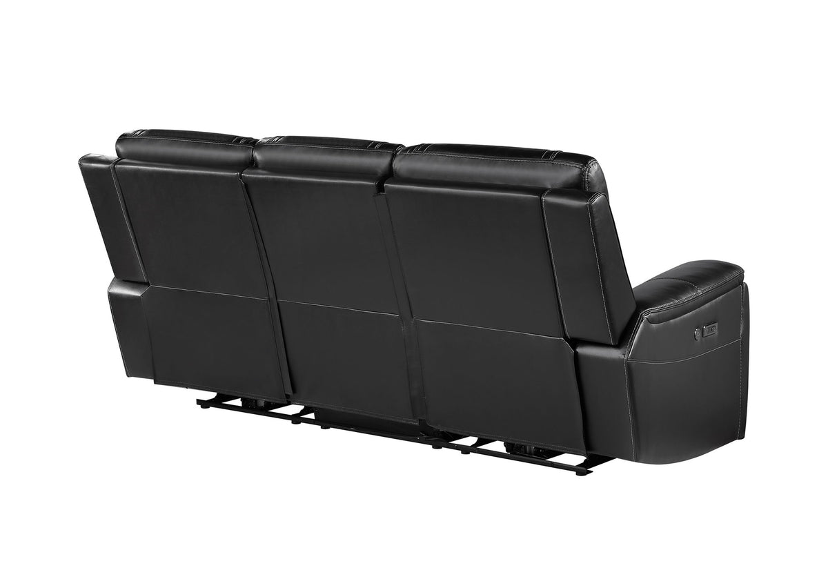 U8880 - Power Reclining Sofa With Armrest Cupholder, DDT With Watch Charger - Black