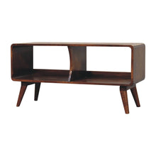 Load image into Gallery viewer, Curved Double Slot Media Unit - Dark Brown
