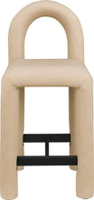 Load image into Gallery viewer, Amari - Vegan Leather and Boucle Fabric Stool
