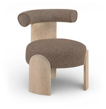 Load image into Gallery viewer, Calder - Linen Textured Fabric Upholstered Accent Chair - Painted Natural Base

