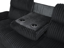Load image into Gallery viewer, U181 - Corduroy Motion Sofa With Drop Down Table - Black
