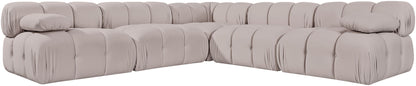 Orin - Velvet Fabric 5 Piece Modular Sectional