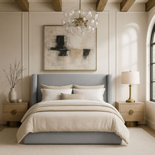 Load image into Gallery viewer, Kendall - Linen Textured Fabric Upholstered Bed
