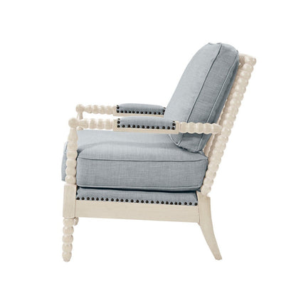Arm Chair With Open Back Spindle Design, Padded Armrests - Ego Home Furniture