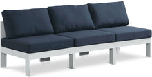 Load image into Gallery viewer, Nizuc - Outdoor Patio 3 Seat Armless Modular Sofa With White Frame
