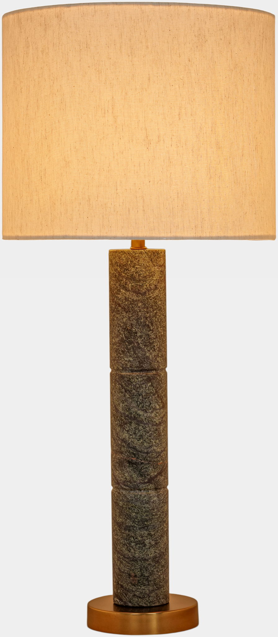 Opaline - Linen Textured Fabric And Brass Table Lamp
