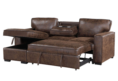 U0203 - Reversible Sofa Bed With USB - Coffee
