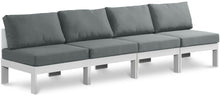 Load image into Gallery viewer, Nizuc - Outdoor Patio 4 Seat Armless Modular Sofa With White Frame
