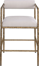 Load image into Gallery viewer, Axis - Linen Textured Beige Fabric Upholstered Counter Stool (Set of 2)
