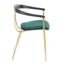 Load image into Gallery viewer, Vanessa - Contemporary Chair (Set of 2) - Gold / Green - Black
