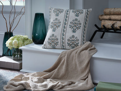 Paulmour - Pillow (Set of 4) - Ivory / Green / Brown