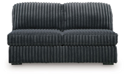 Midnight-Madness - Armless Loveseat - Gunmetal