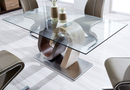 D4126 - Dining Table Column - Dark Brown