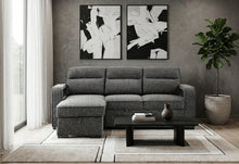 Load image into Gallery viewer, U2601 - Sofa Bed Reversible Loveseat With Pull Out And 2 Arms - Dark Gray
