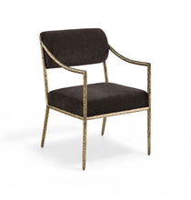 Load image into Gallery viewer, Bastille - Upholstered Dining Arm Chair (Set of 2) - Brass Frame
