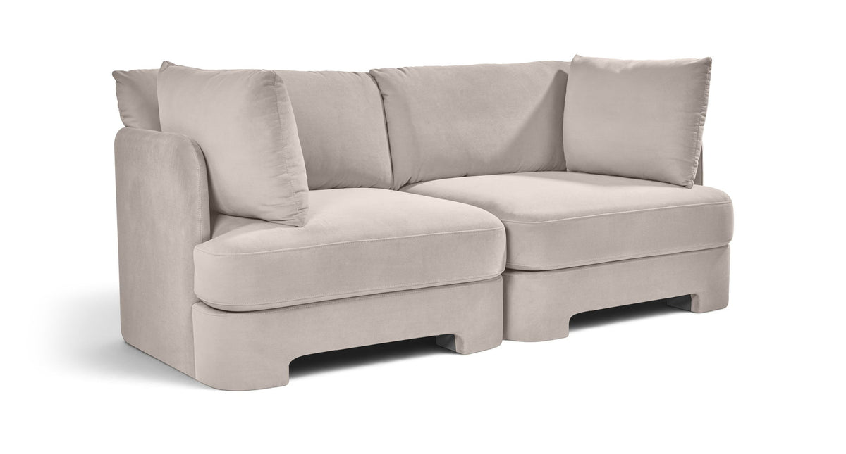 Hammond - Velvet Performance Fabric Upholstered 2 Piece Loveseat