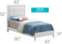 Load image into Gallery viewer, Padded Headboard Bed
