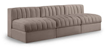 Load image into Gallery viewer, Rummi - Velvet Performance Fabric Upholstered 3 Piece Modular Armless Sofa
